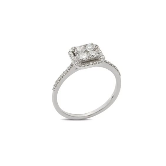 Ring Buonocore Woman in White Gold Diamante 0.57 Ct 085A01DW - 085A01DW